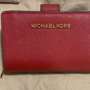 Michael Kors Scarlet Wallet with Gold Accents